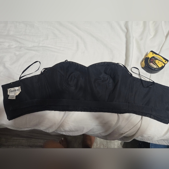 Jovani 2 Piece Corset And Skirt Set Black Withe Beaded And Sequins Detail Sz 2 - Picture 15 of 16